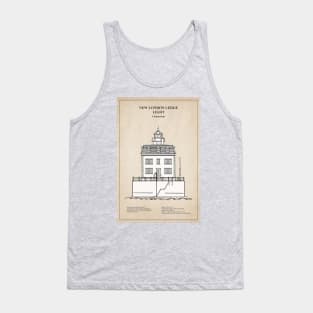 New London Ledge Lighthouse - Connecticut - SBD Tank Top